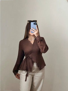 شومیز گره ای کمر باریک تابستونی لیلی